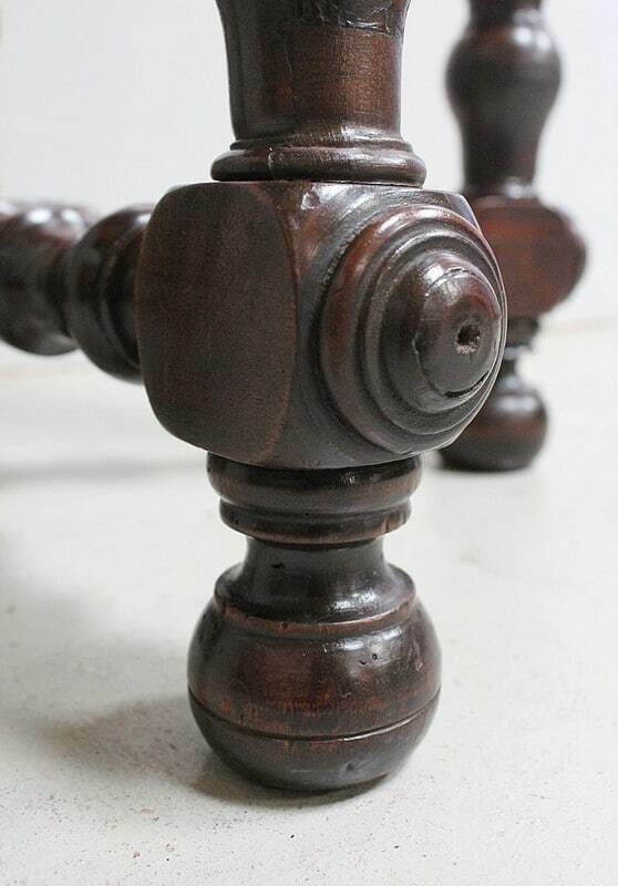 Furniture Small Table In Solid Walnut, Louis XIV Style   1st Part Of The 19th Century photo
