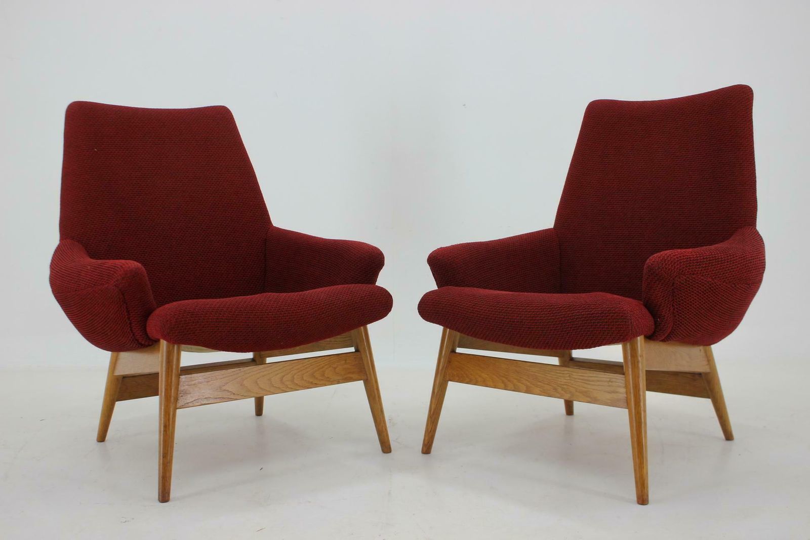 1960s Pair Of Miroslav Navratil Lounge Chairs, Czechoslovakia photo furniture