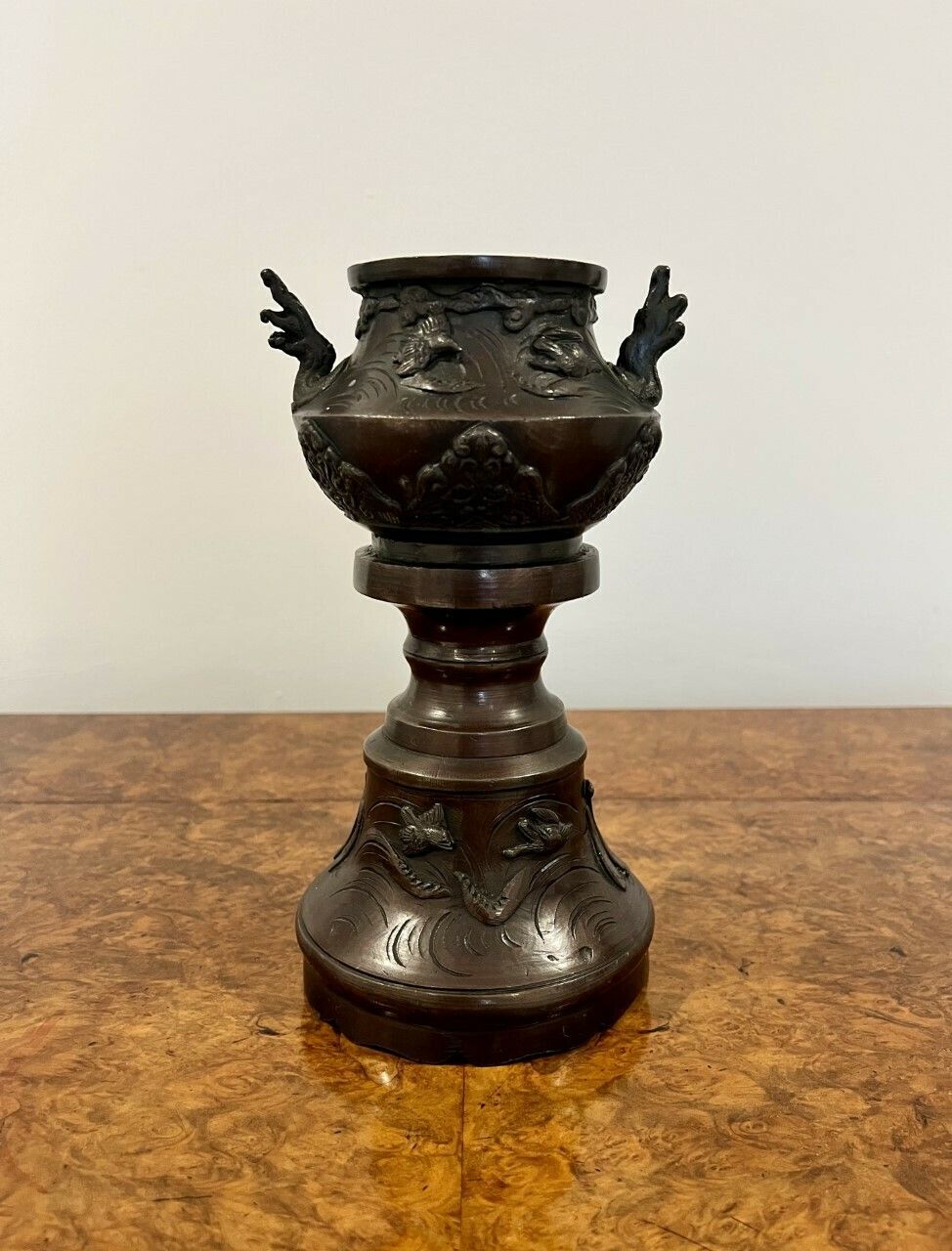 Quality Pair Of Victorian Bronze Japanese Vases photo furniture