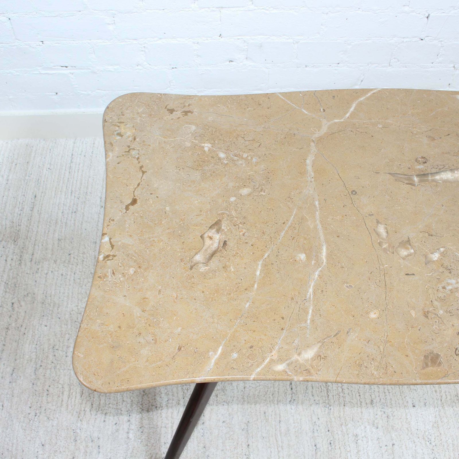 photo for sale Mid Century Italian Coffee Table With Marble Top (Circa 1950s)