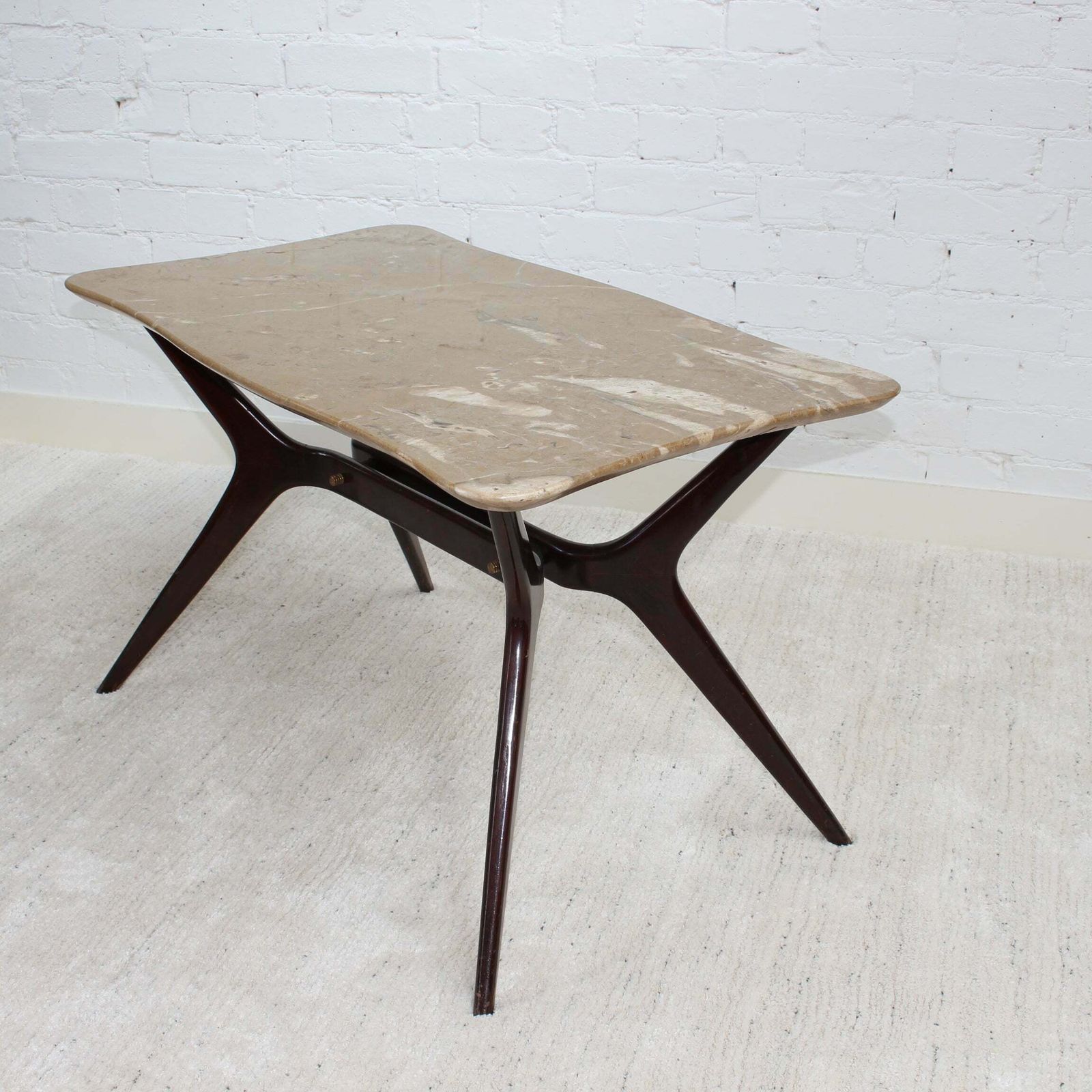 photo buy Mid Century Italian Coffee Table With Marble Top (Circa 1950s)