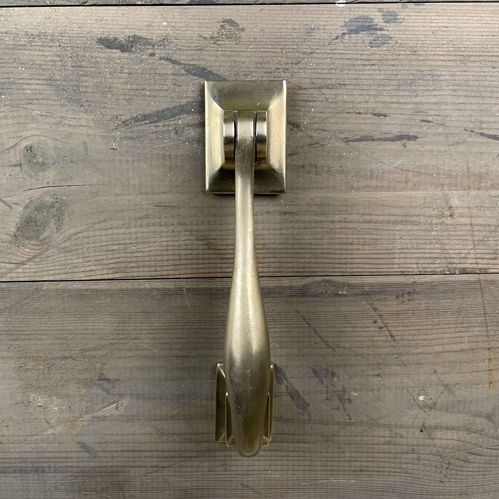 Antique Brass Door Knocker With Striking Plate photo furniture