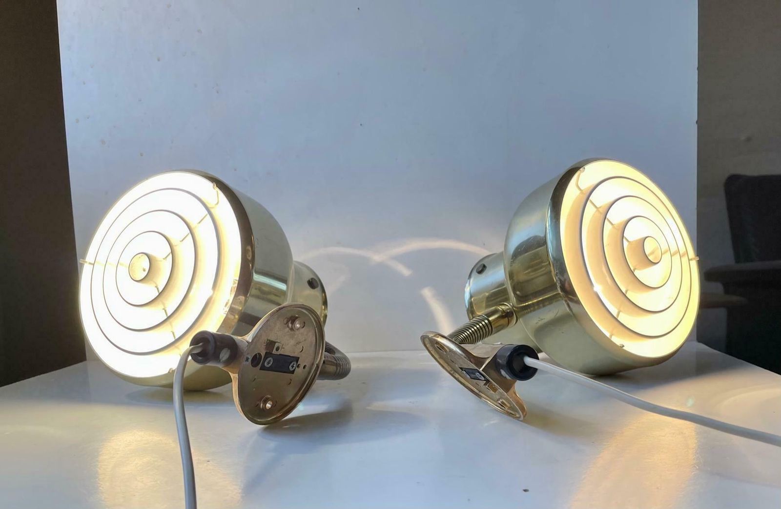 Vintage Swedish Bumling Wall Sconces In Brass By Anders Pehrson photo furniture