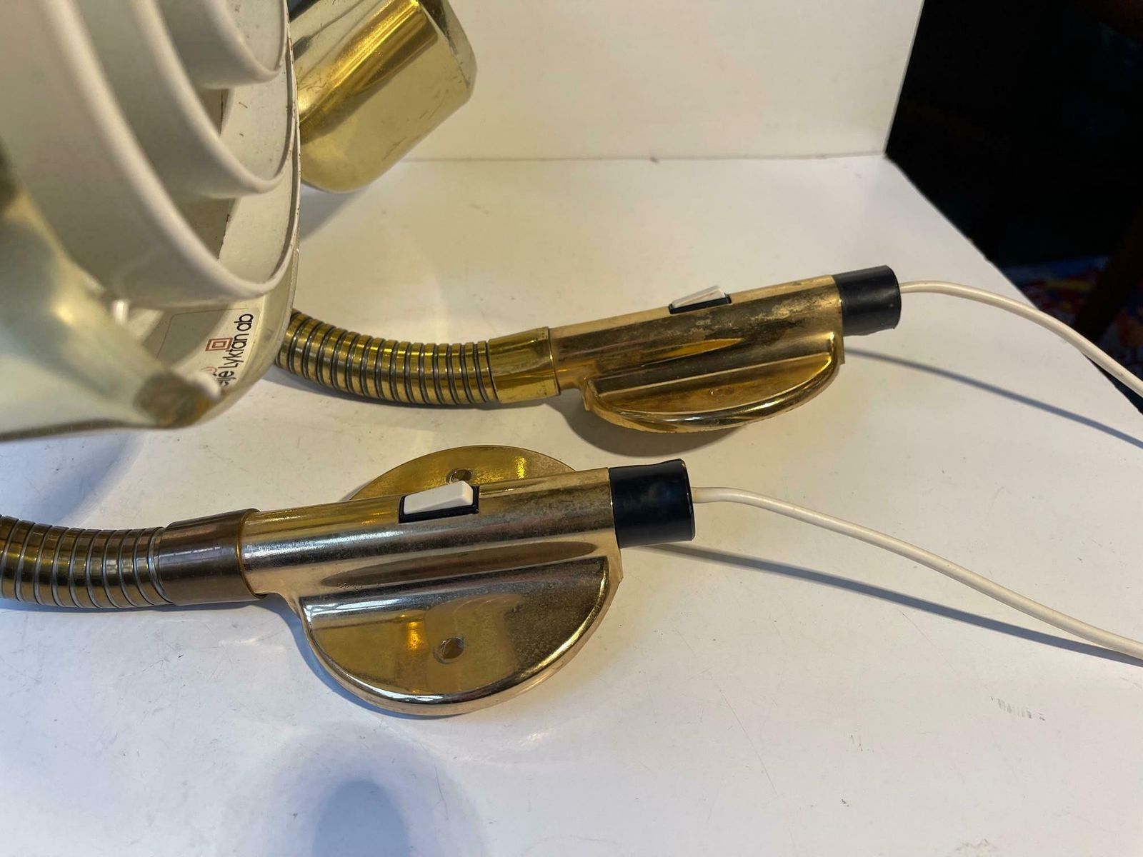photo furniture Vintage Swedish Bumling Wall Sconces In Brass By Anders Pehrson