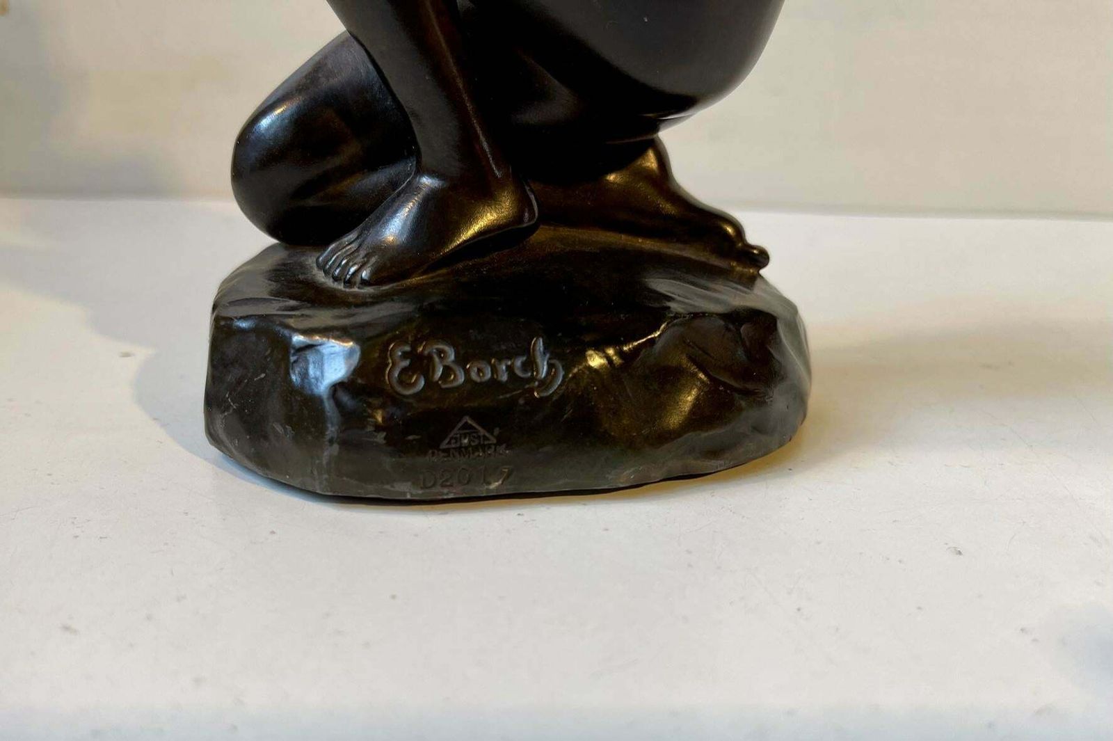 photo for sale Just Andersen & Elna Borch Patinated Sculpture Of Young Woman, 1930s