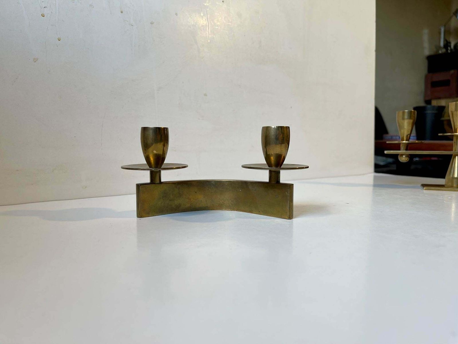 Mid Century Candleholders In Bronze By Kara Copenhagen photo Home Decor