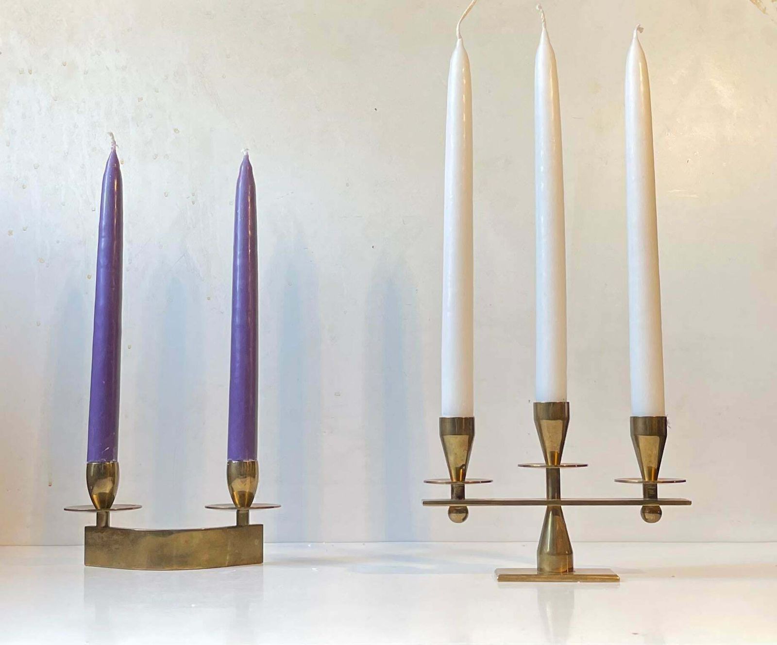 Mid Century Candleholders In Bronze By Kara Copenhagen photo vinterior