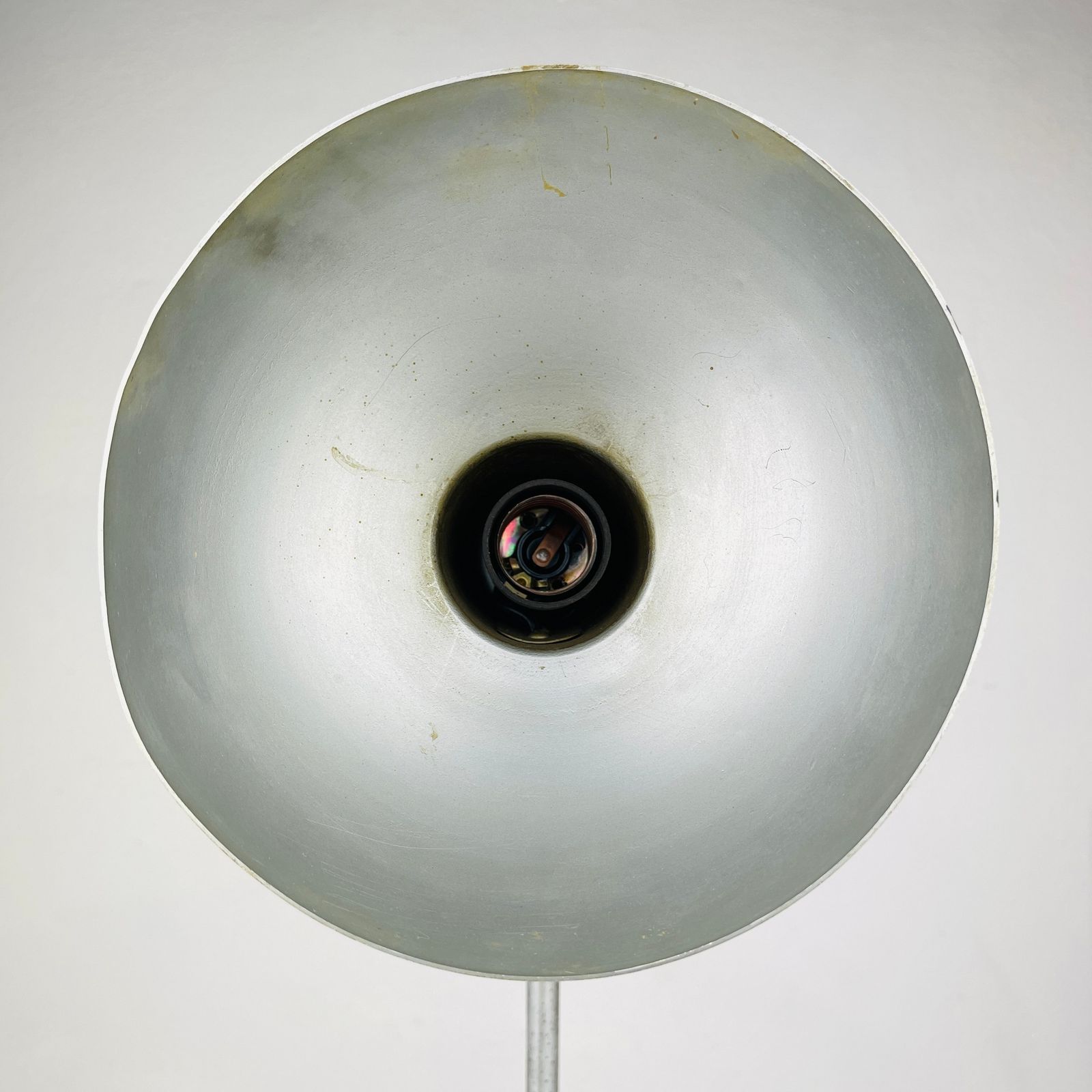 photo for sale Green Industrial Metal Desk Lamp A.Perazzone Torino Italy 1960s