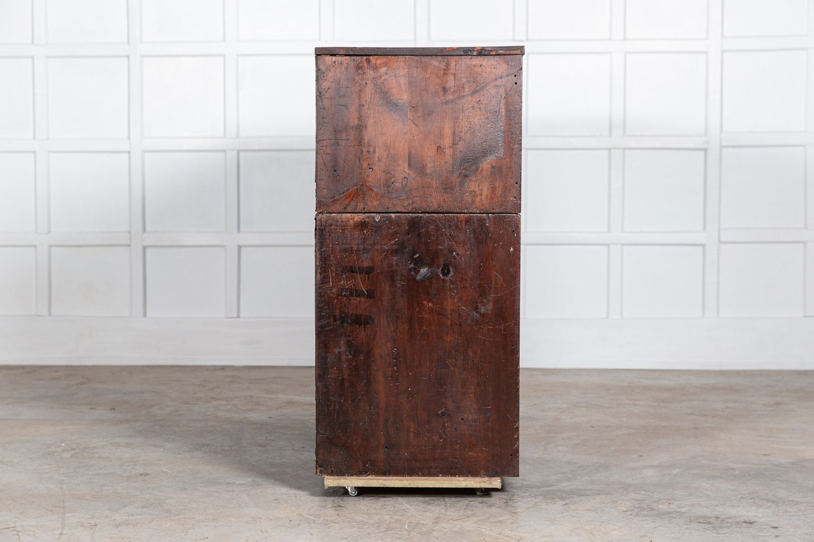Large English 19thc Mahogany Campaign Chest photo buy