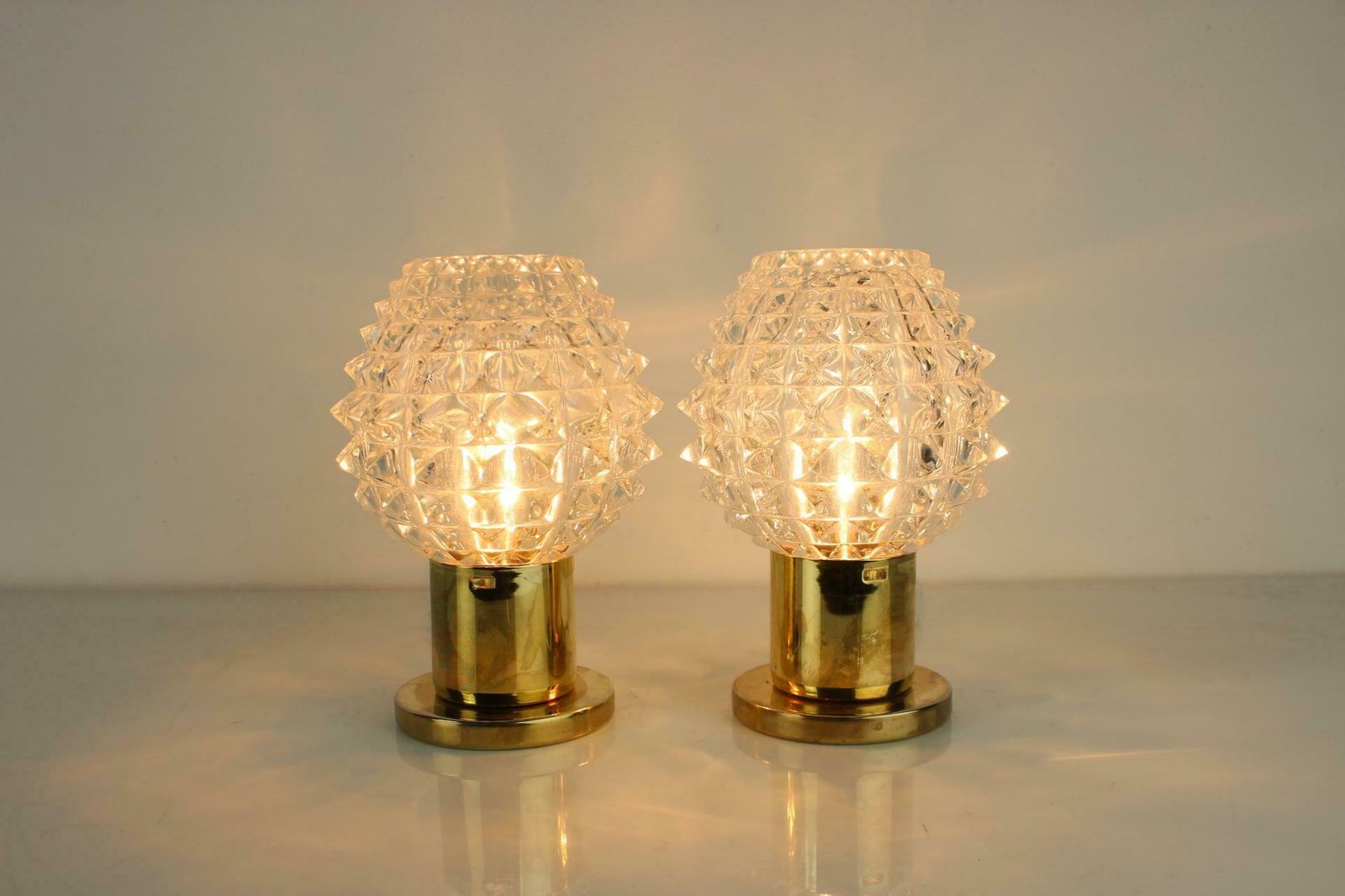 Pair Of Table Or Wall Lamps Preciosa Kamenický šenov 1960's photo buy