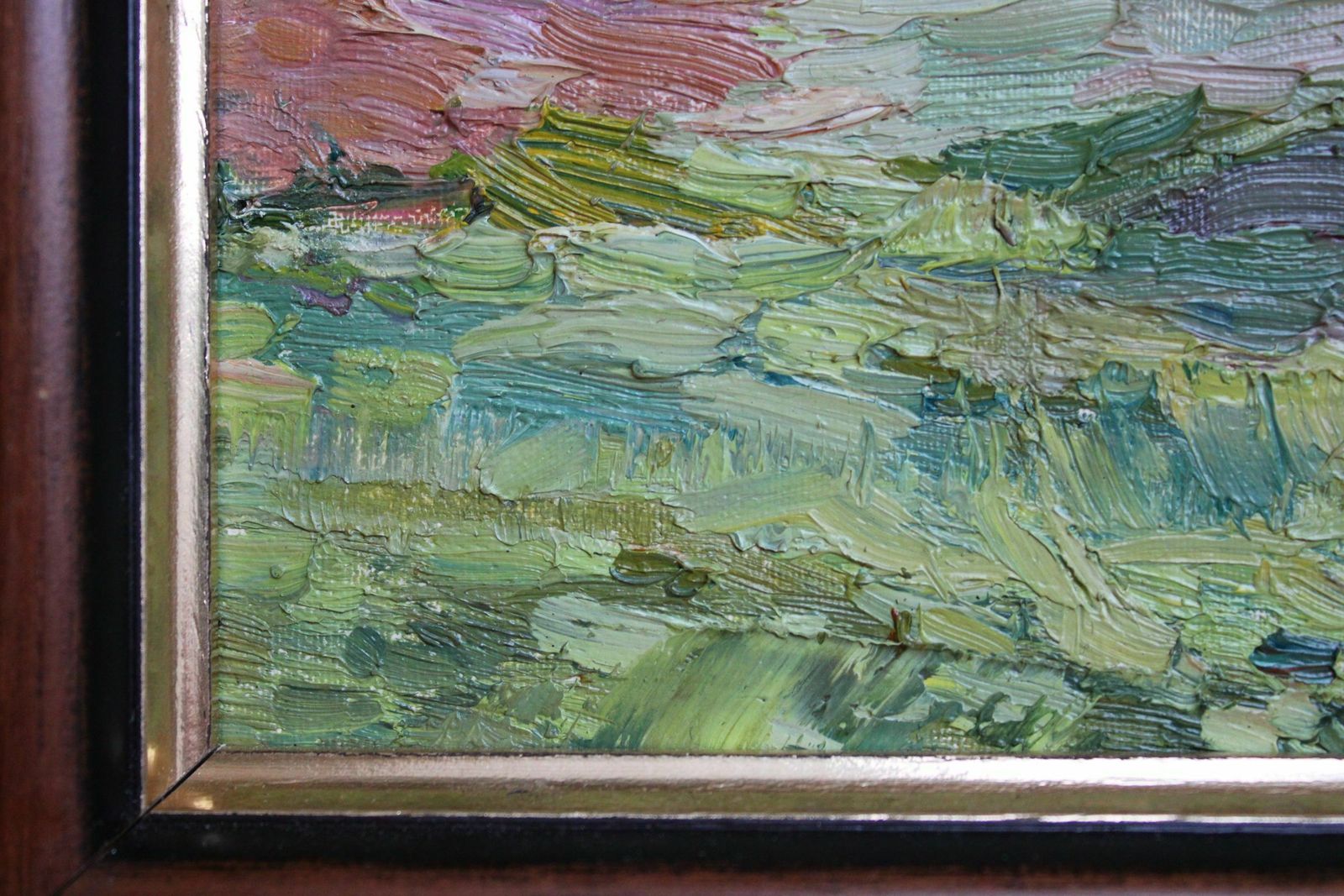 Landscape With Tree. 1961. Oil On Cardboard. 11x15,5 Cm. photo for sale