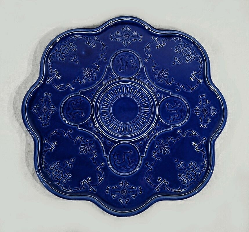 Rare 5 Piece Earthenware Service From Choisy Le Roy, Hauttin Boulenger & Cie, Early 20th Century photo 957.9
