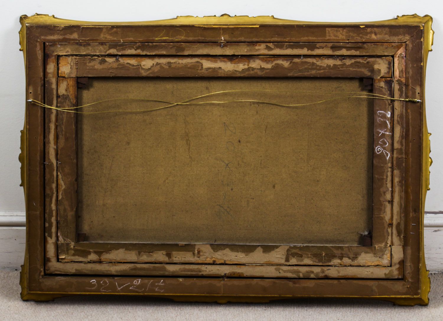 4150.0 Antique Oil On Canvas Painting By Francesco Bergamini Dated 1894 19th C photo