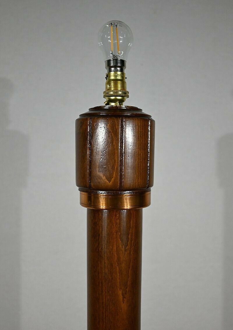 Art Deco Floor Lamp In Varnished Beech, 1940 photo 1812.8