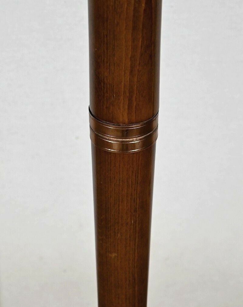Art Deco Floor Lamp In Varnished Beech, 1940 photo vintage
