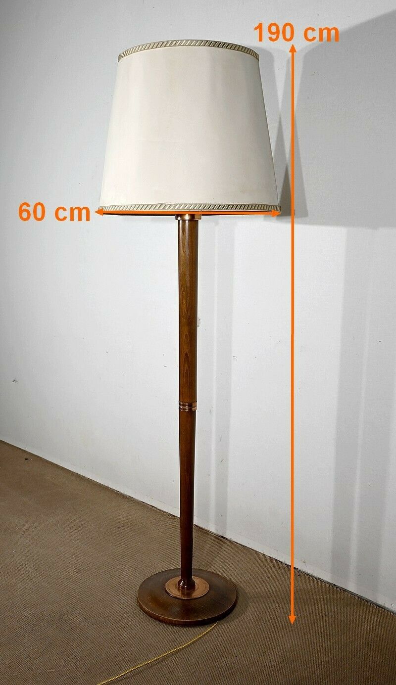 1812.8 Art Deco Floor Lamp In Varnished Beech, 1940 photo