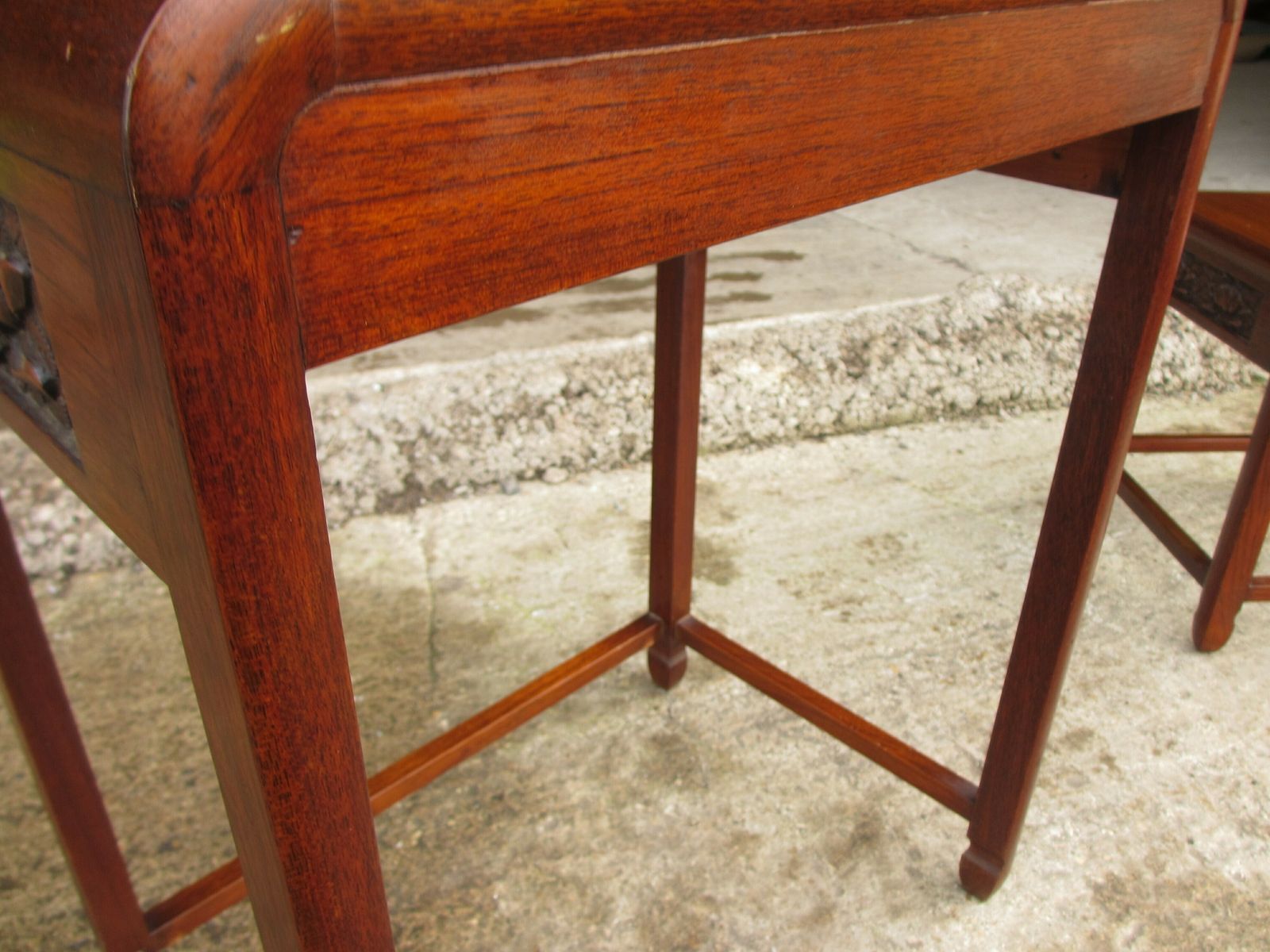 photo for sale Nest Of Four Carved Rosewood  Sidetables