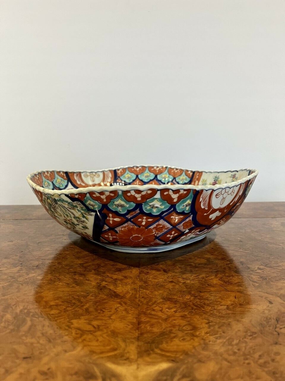 Unusual Large Antique Japanese Quality Imari Bowl photo furniture