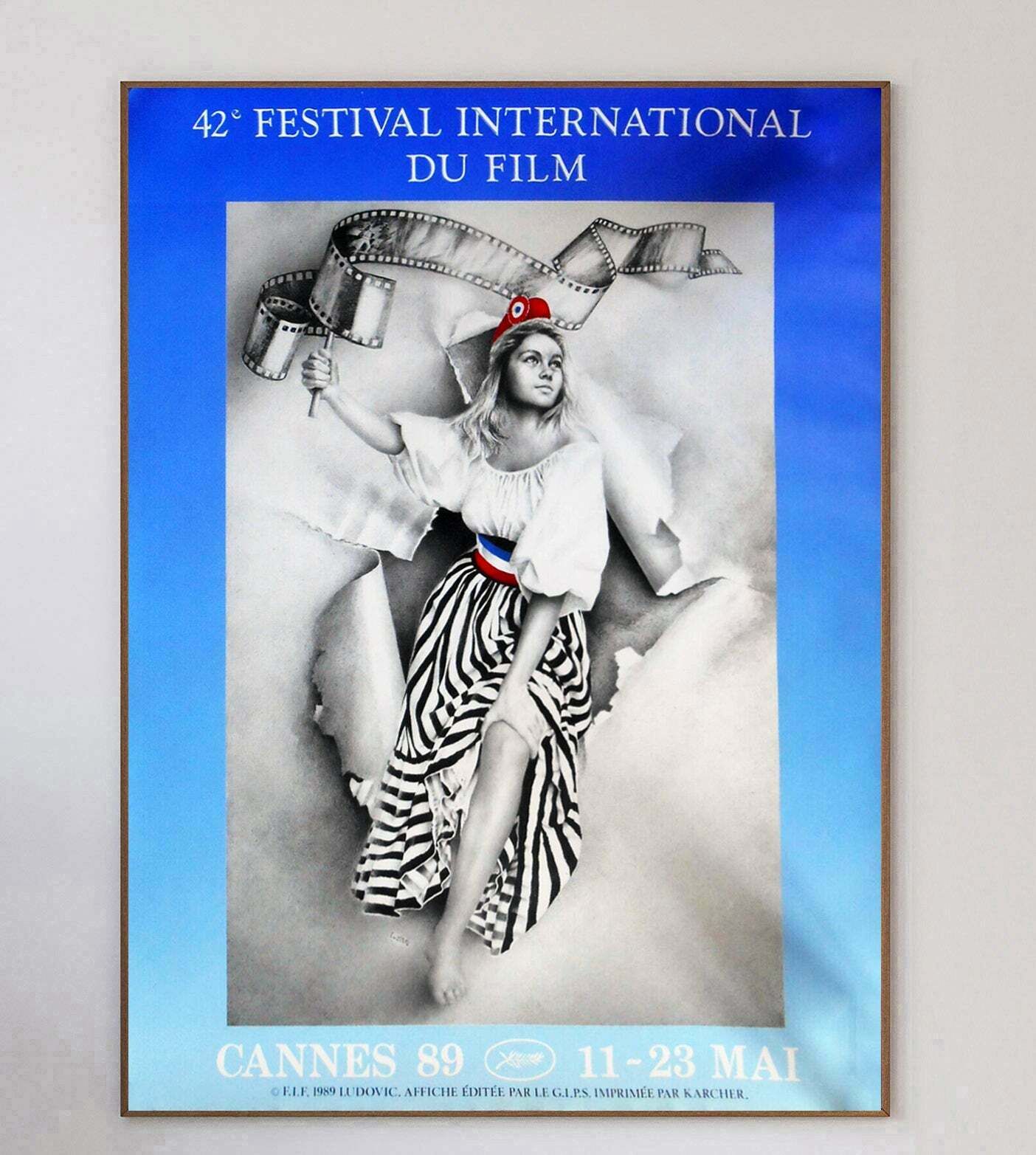 Cannes Film Festival 1989 Original Vintage Poster photo 336.0