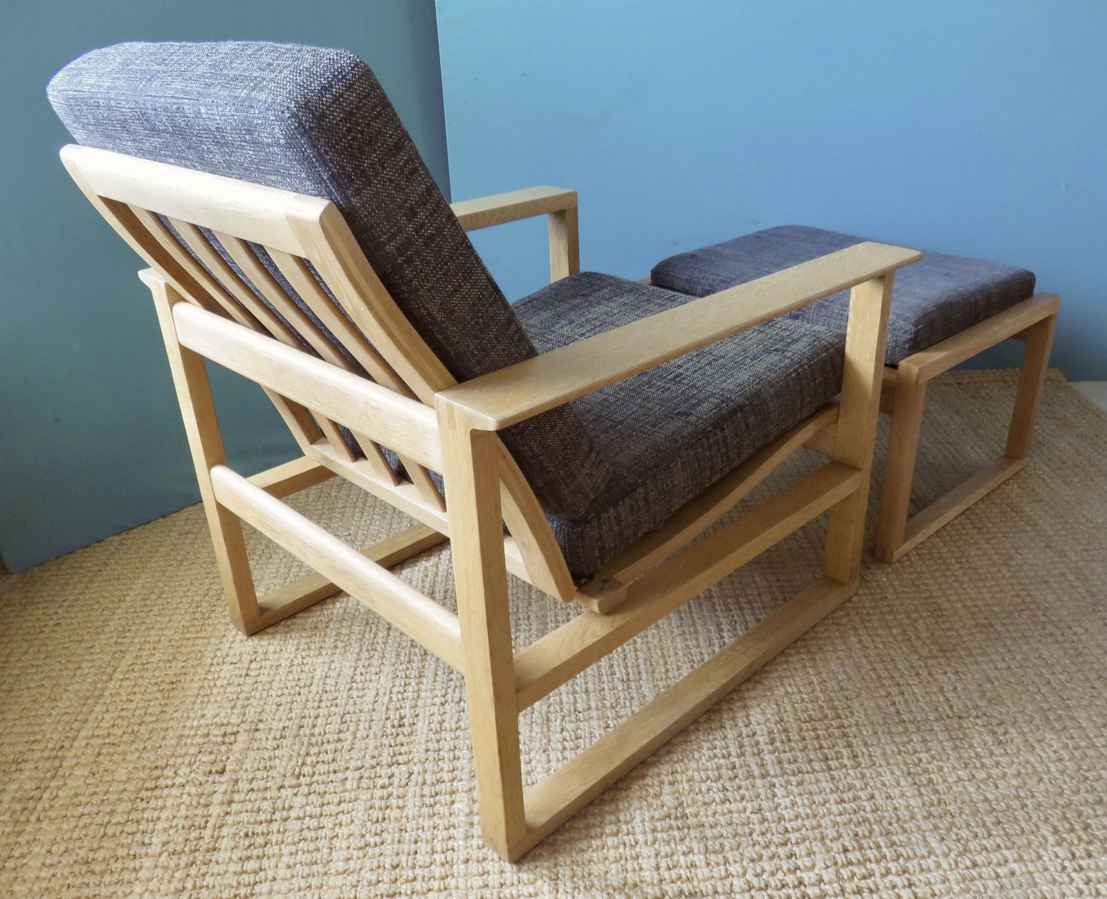 Armchair In Light Oak By Borge Mogensen Model Bm 2256. Denmark 1965 photo for sale