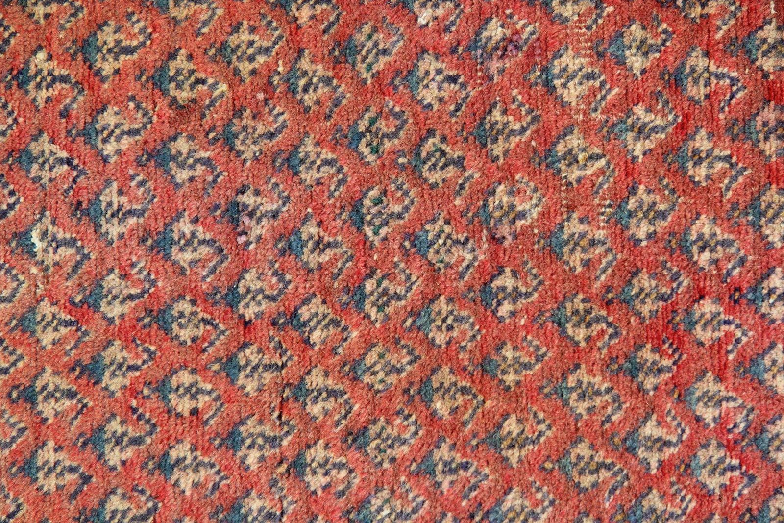 Handwoven Wool Runner Rug Traditional Red Tribal Carpet Rug photo for sale