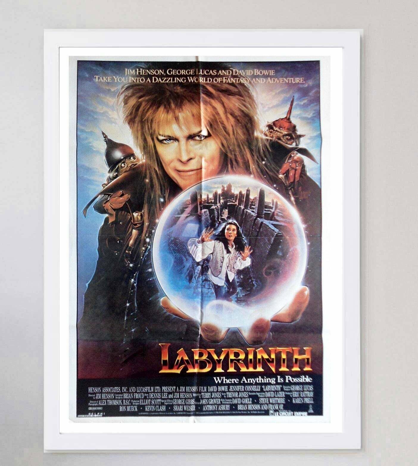 Labyrinth Original Vintage Poster photo for sale