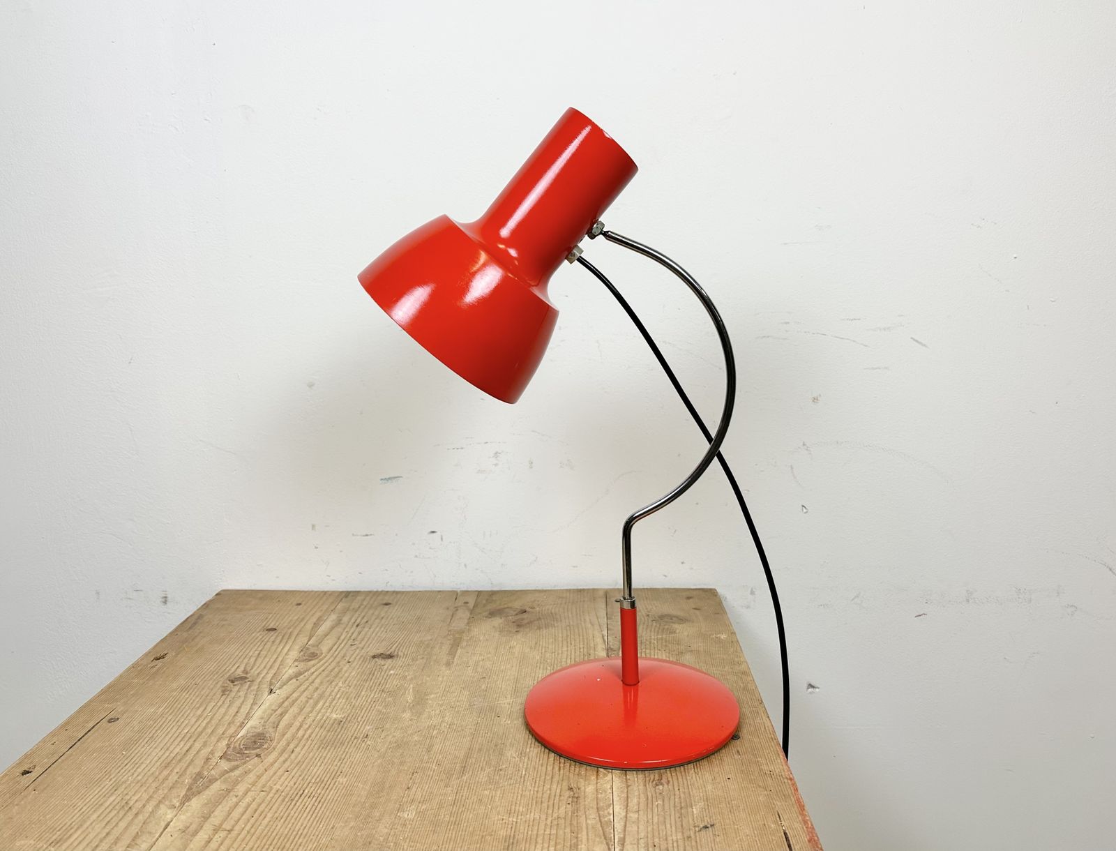 photo for sale Red Table Lamp By Josef Hurka For Napako, 1960s