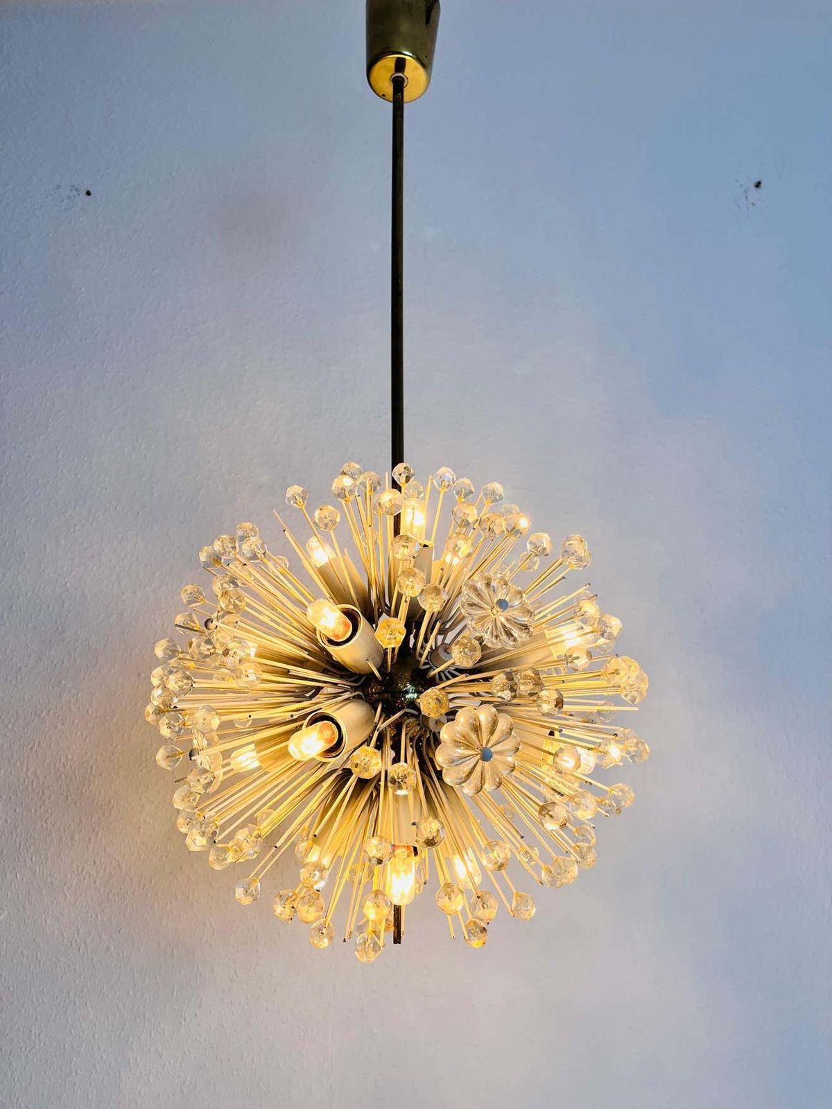 4096.0 Glass And Brass Sputnik Chandelier By Emil Stejnar For Rupert Nikoll, 1960s photo