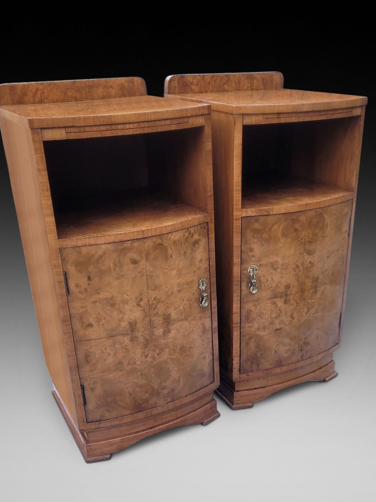 Pair Of Art Deco Style Bedside Cabinets