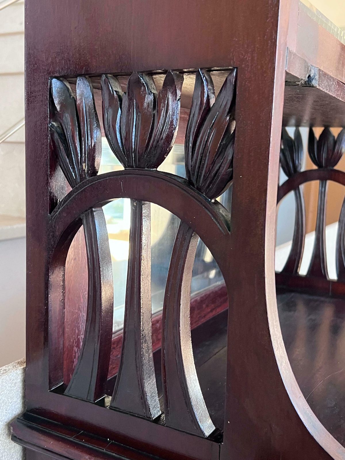 Late 19th French Art Nouveau Walnut Cabinet photo buy