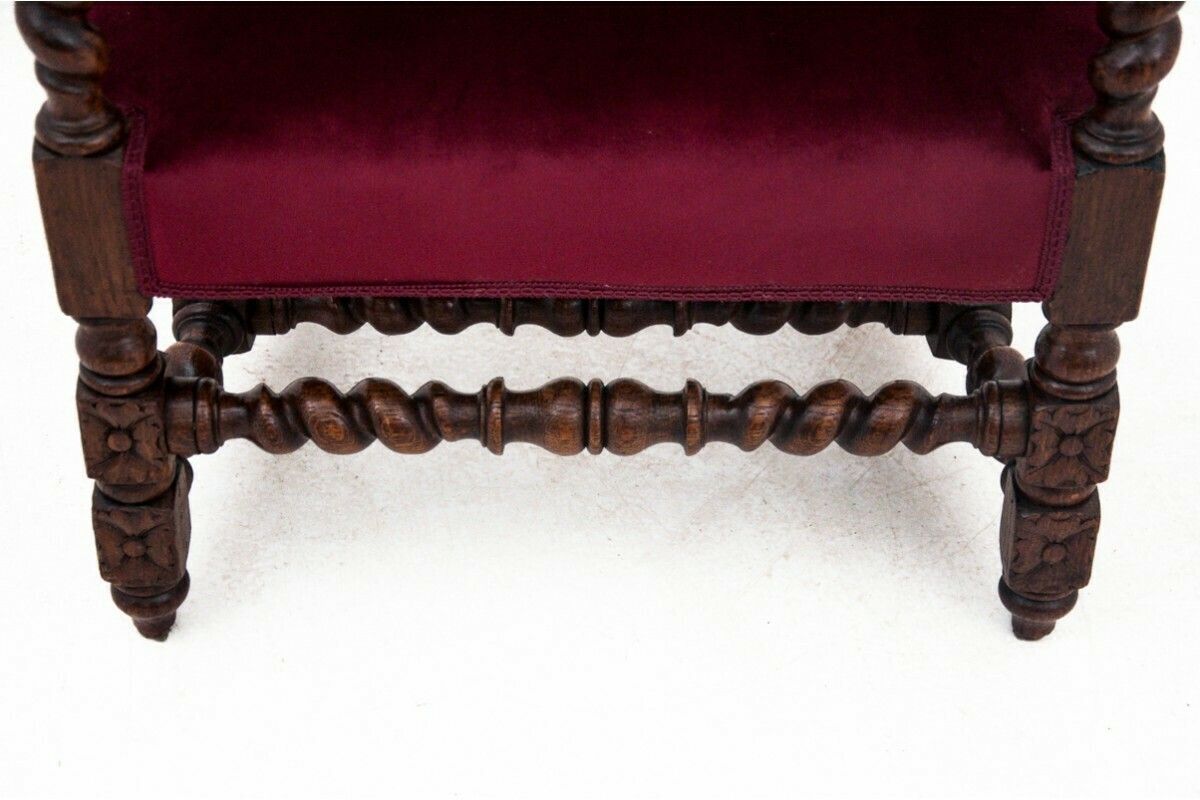 photo for sale Antique Armchair   Throne, France, Around 1890. After Renovation.