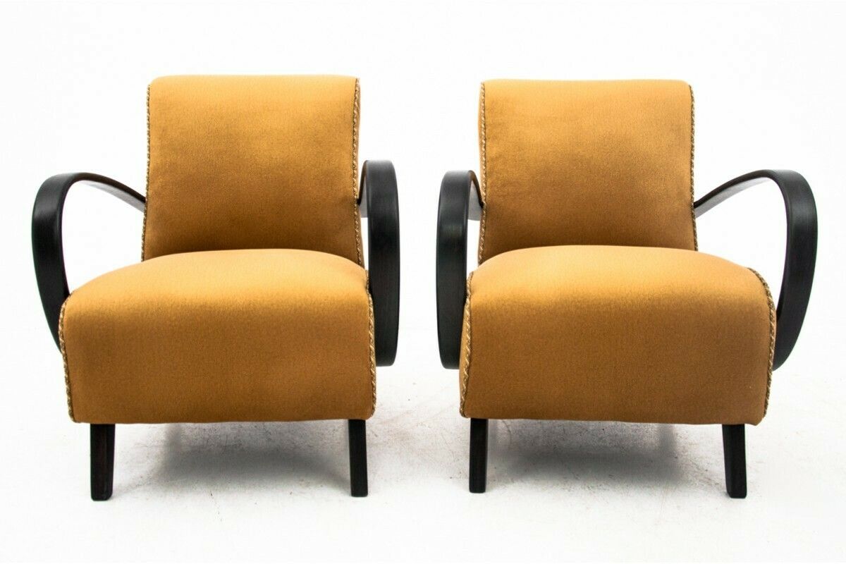 Pair Of Art Deco Armchairs, Designed By J. Halabala, Czech Republic, 1930s. After Renovation. photo Furniture