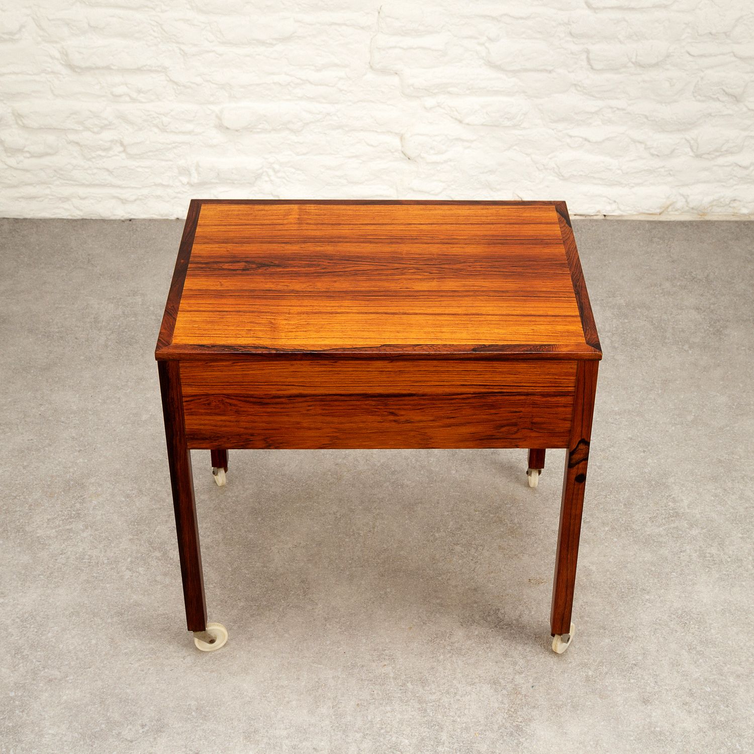 Furniture Rosewood Sewing Trolley, Sweden, 1960s photo