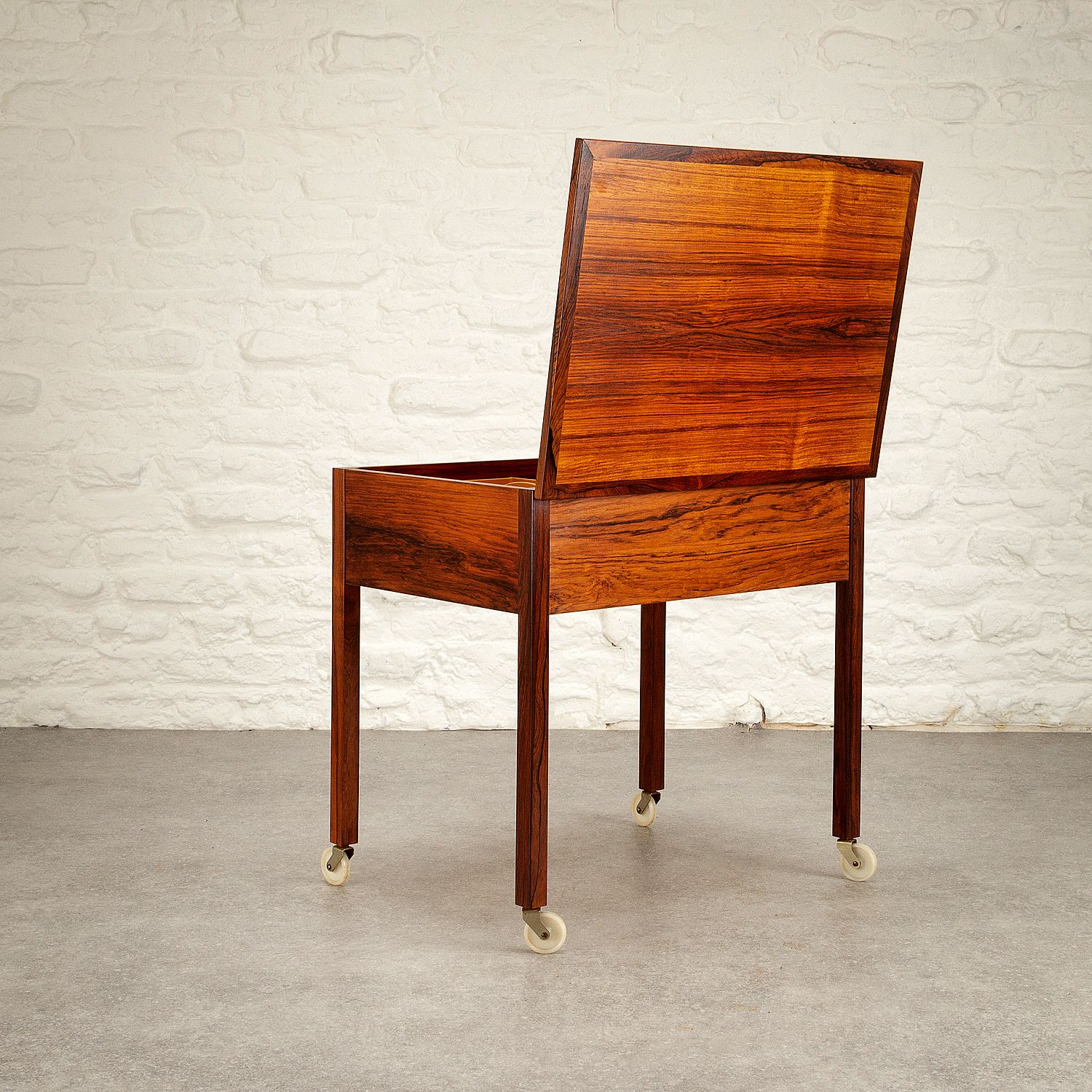 photo for sale Rosewood Sewing Trolley, Sweden, 1960s