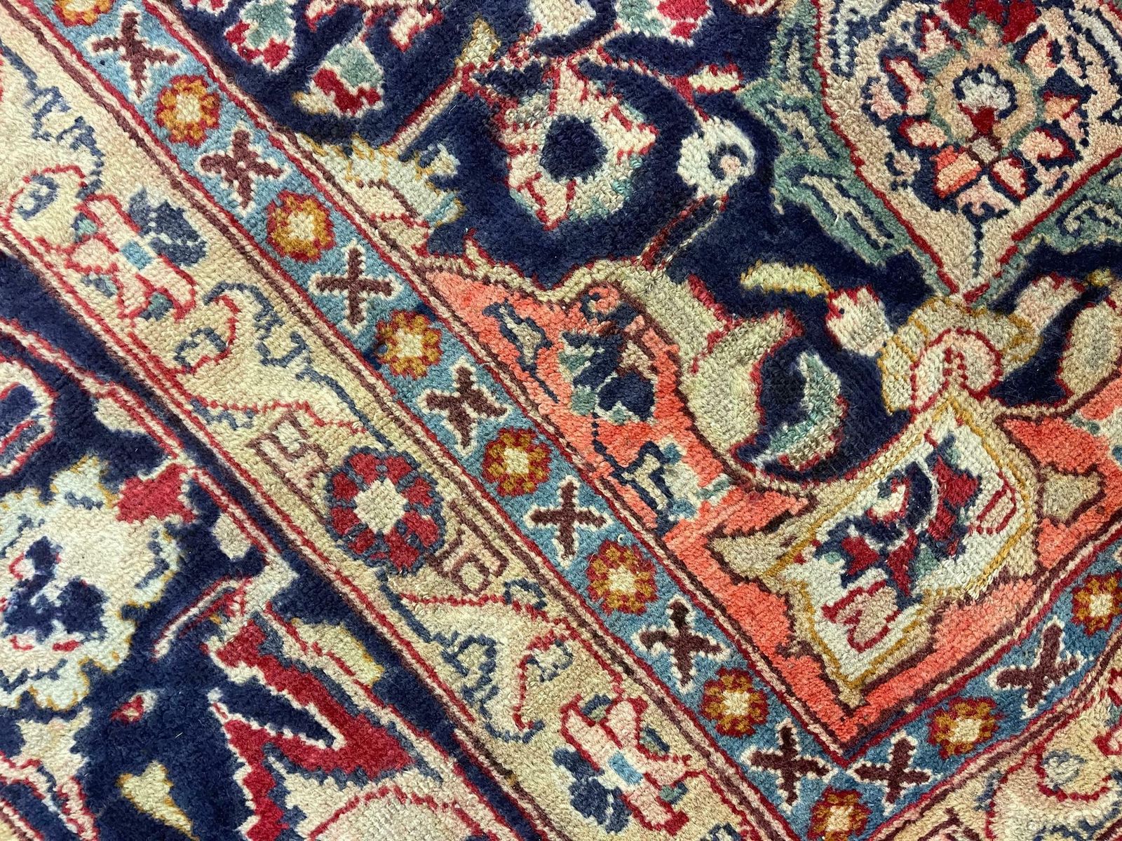 Large Vintage Rug Handmade Carpet Red Wool Oriental Livingroom Rug photo buy