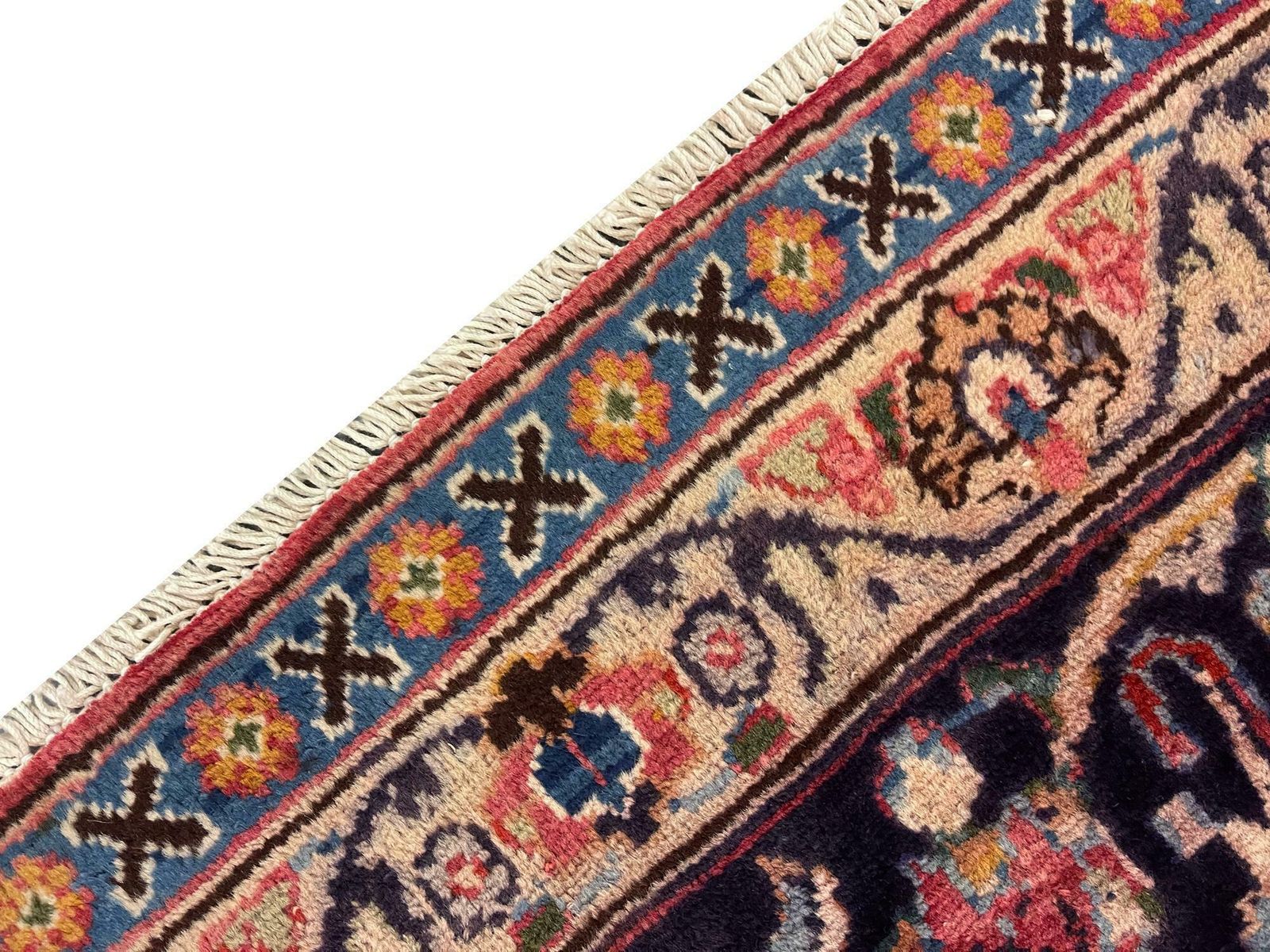 photo for sale Large Vintage Rug Handmade Carpet Red Wool Oriental Livingroom Rug