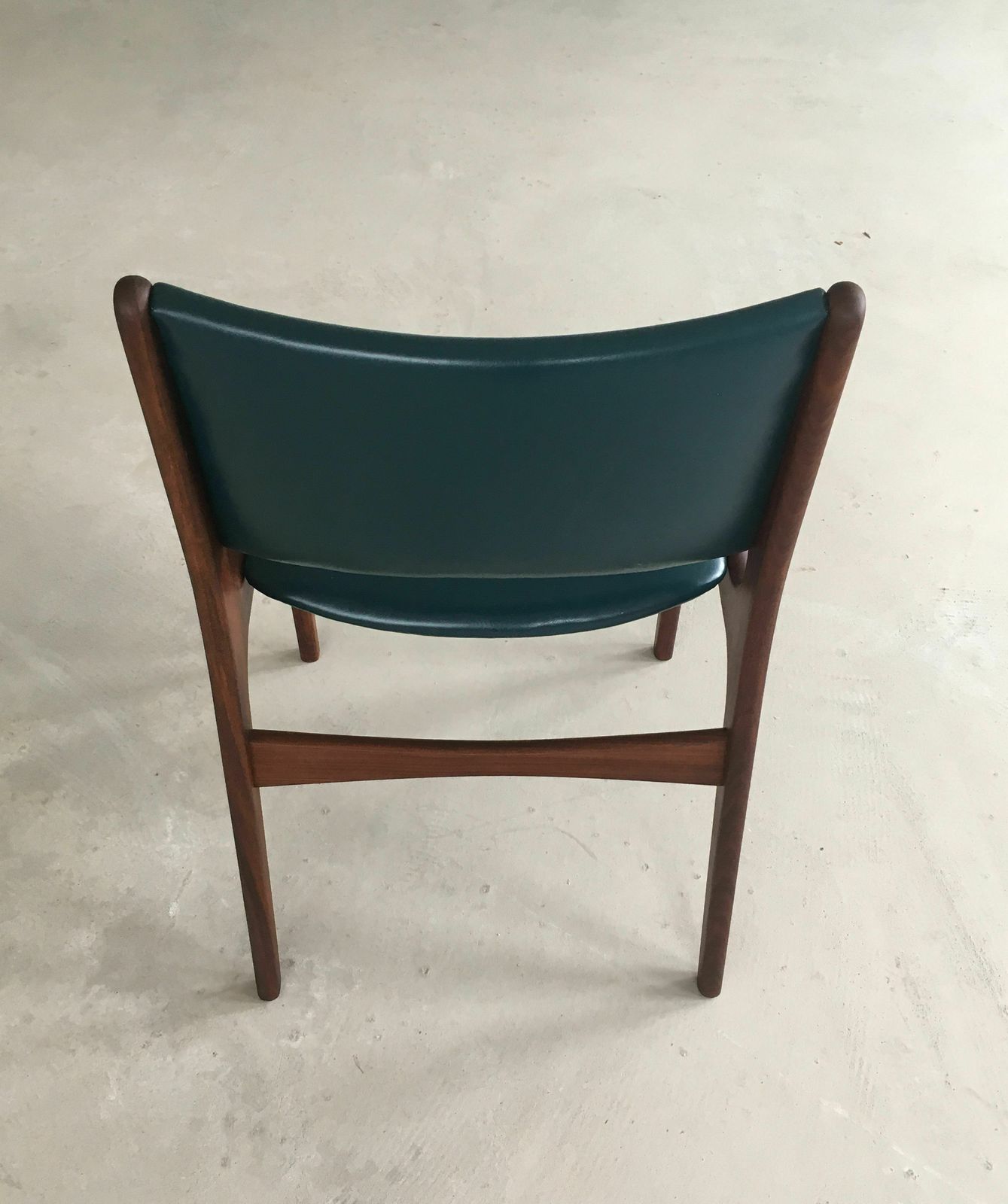 Set Of Six Restored Erik Buch Dining Chairs In Solid Teak, Custom Upholstery 1960's photo buy