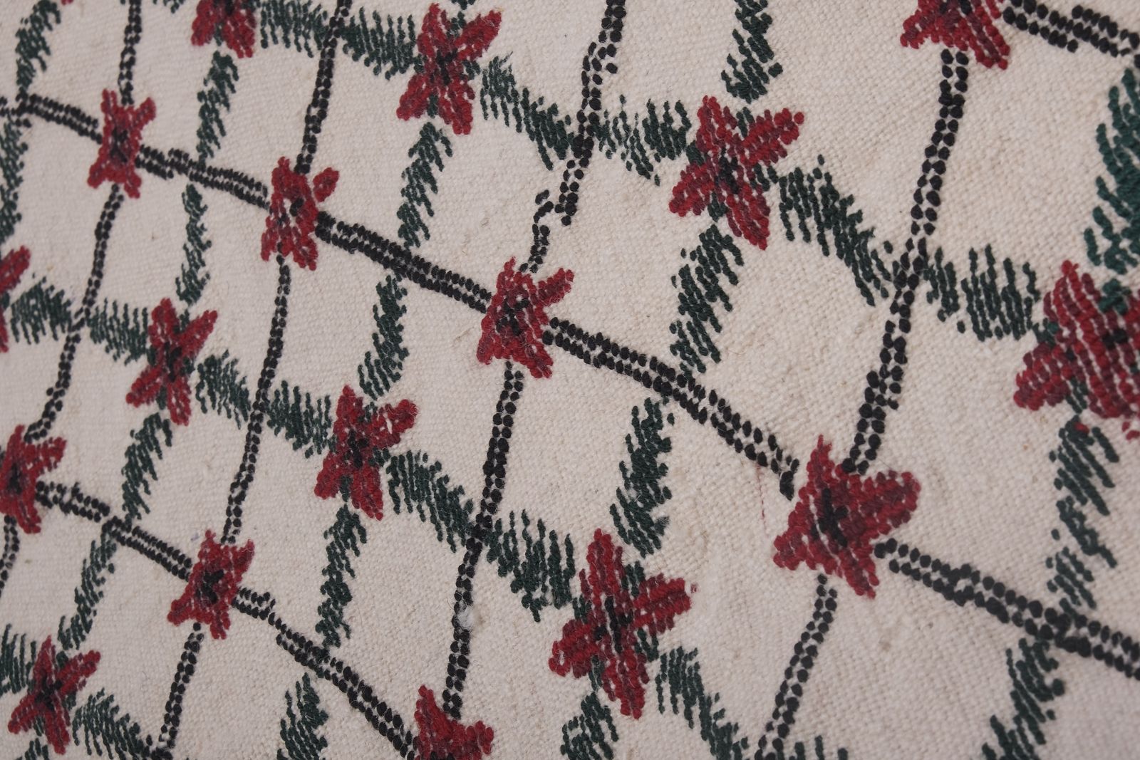 Vintage Wool Turkish Jajim Kilim Rug 5'5'' X 8' photo vintage