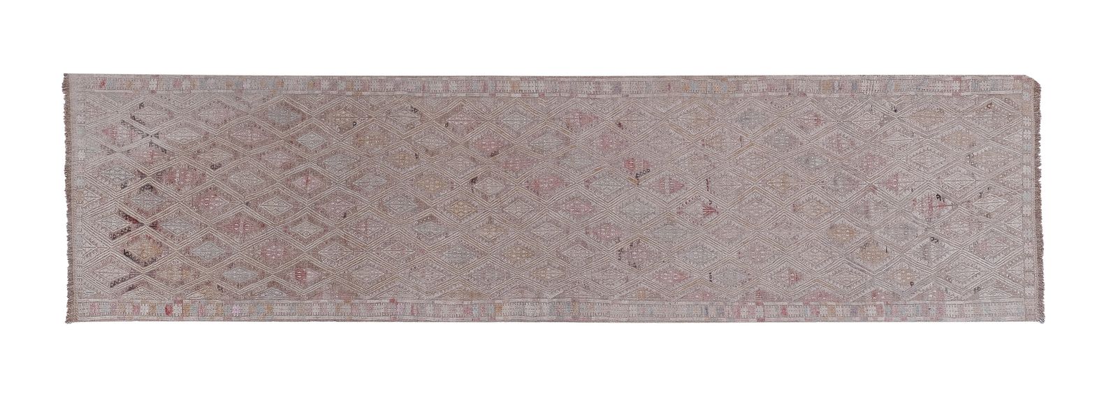 Vintage Faded Turkish Jajim Kilim Runner 2'8'' X 10'5'' photo furniture