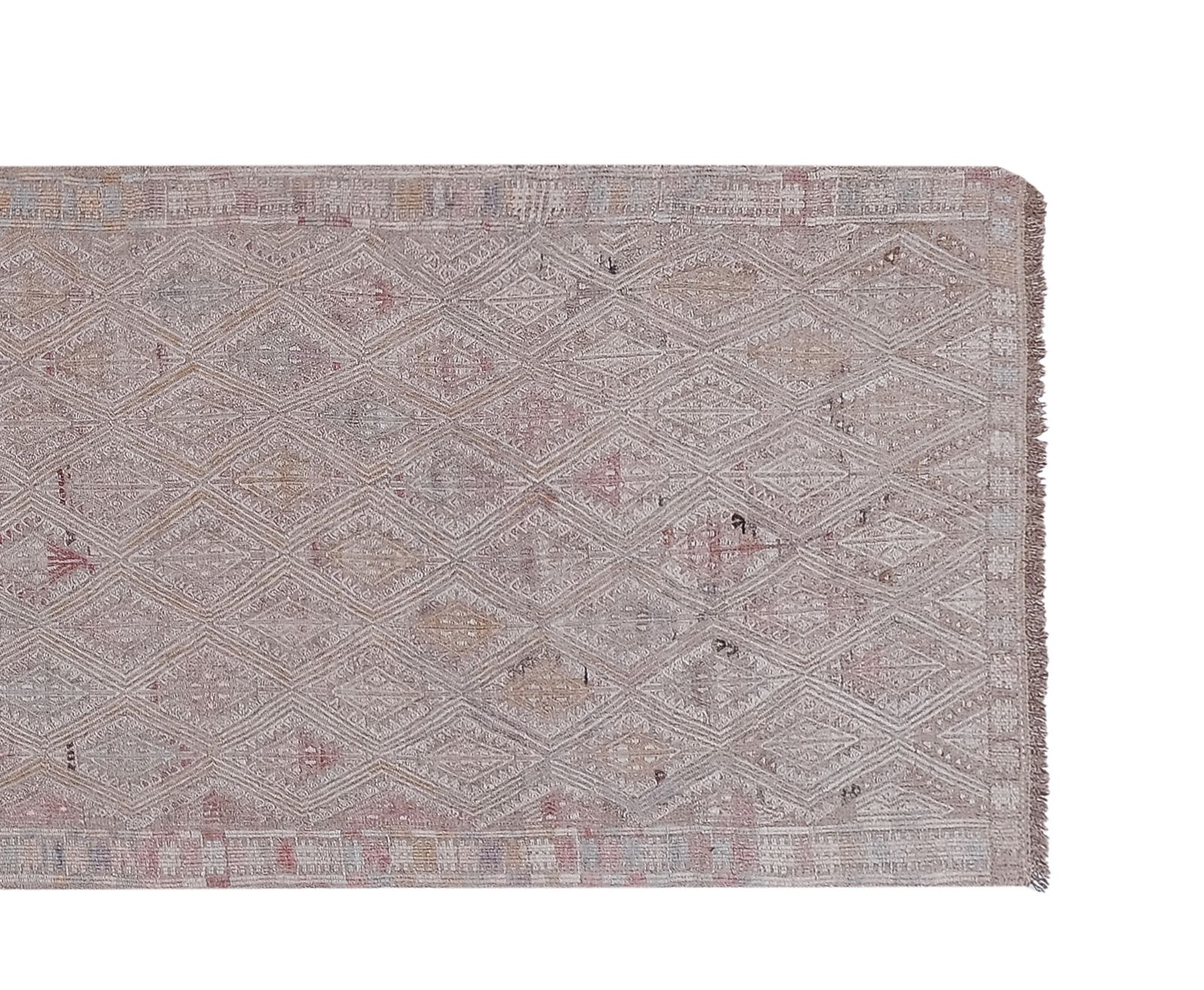 Vintage Faded Turkish Jajim Kilim Runner 2'8'' X 10'5'' photo vintage