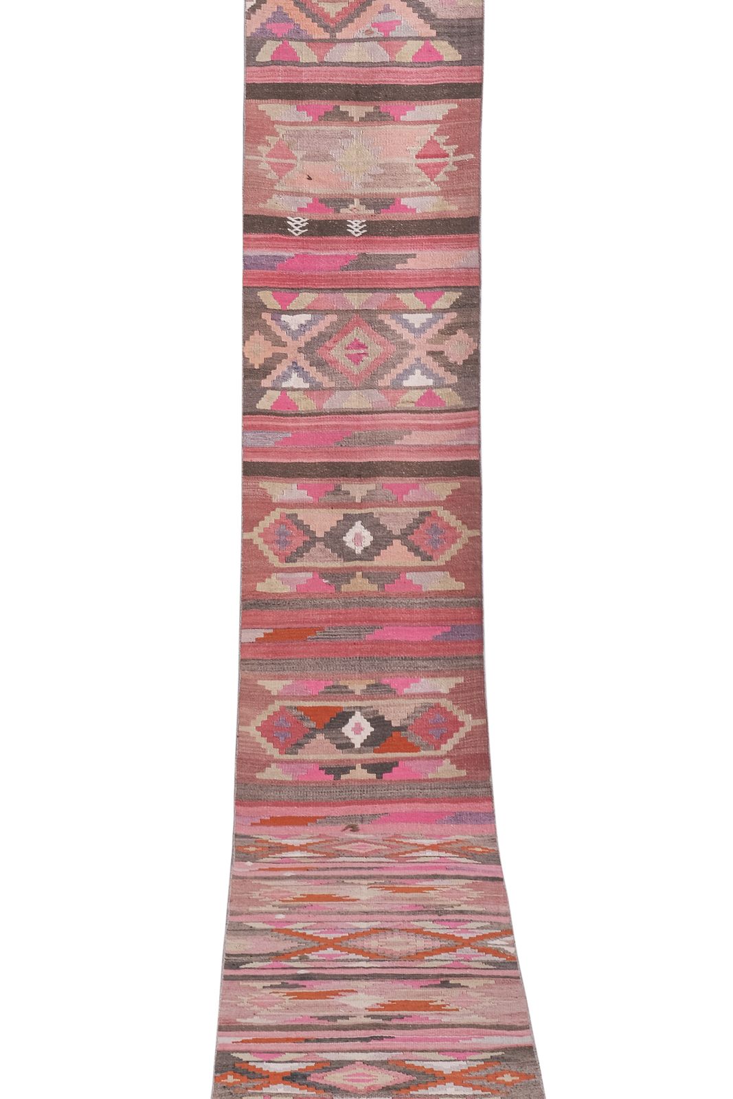 1960s Turkish Stair Kilim Runner 2'4'' X 17'7'' photo furniture