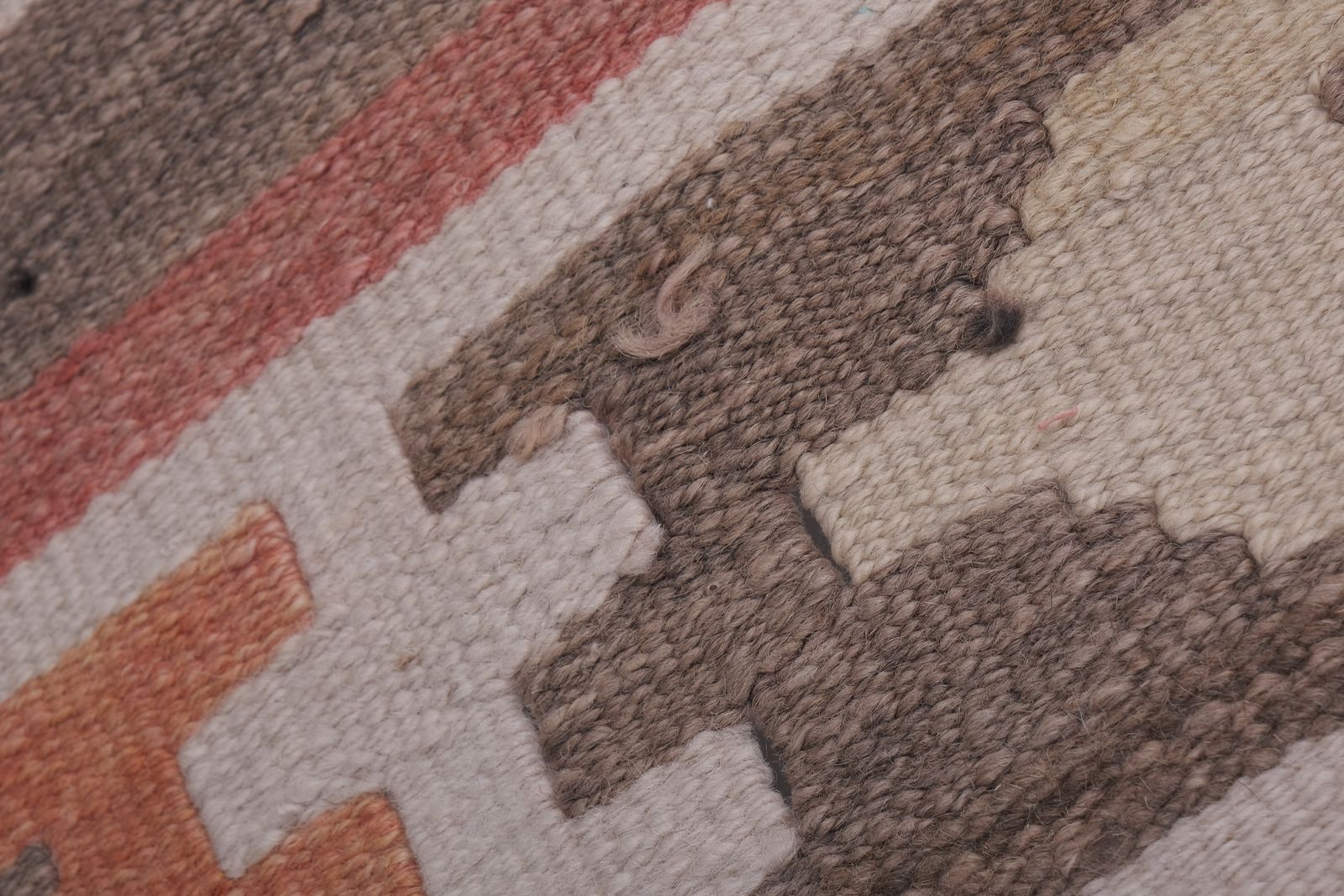 1970s Vintage Turkish Wool Brown Kilim Runner Rug 2'6'' X 11'7'' photo vinterior