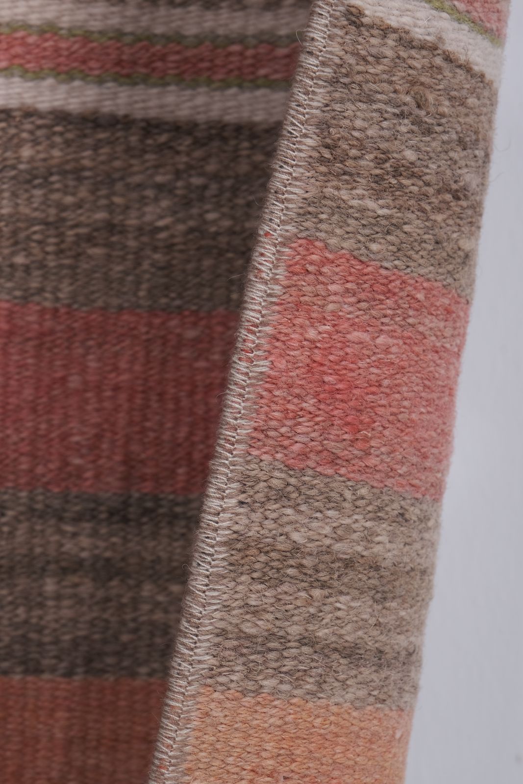 photo for sale 1970s Vintage Turkish Wool Brown Kilim Runner Rug 2'6'' X 11'7''