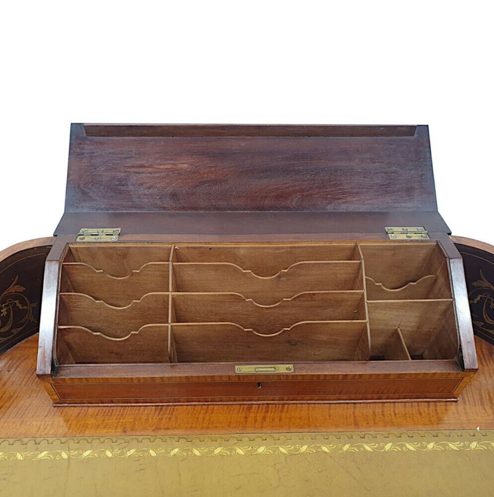 photo furniture A Fine And Unusual Edwardian Inlaid Leather Top Desk