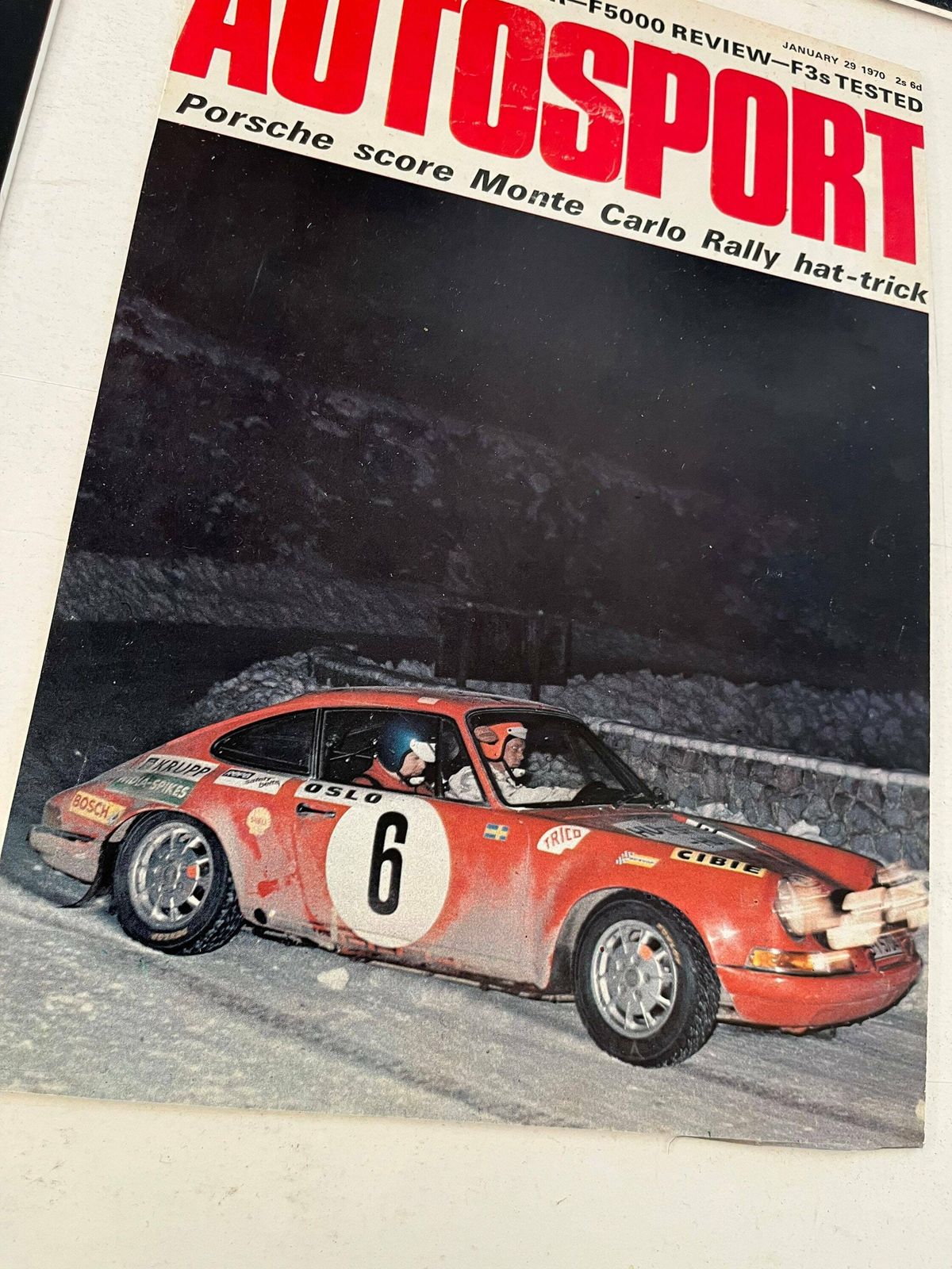 Autosport Porsche Magazine Print Vintage 1970 photo for sale