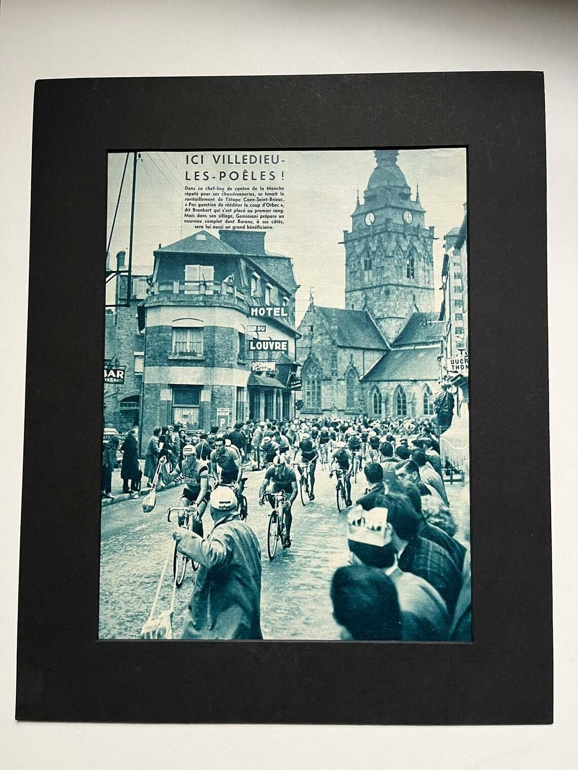 1960s Original Vintage French Cycling Print  Caen  St Brieuc