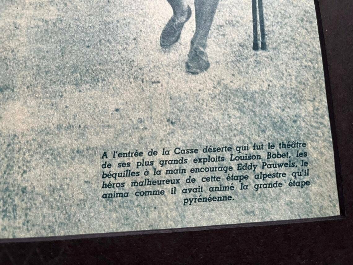 1950s Original Vintage Tour De France Cycling Print Pauwels  Louison Bobet photo Art
