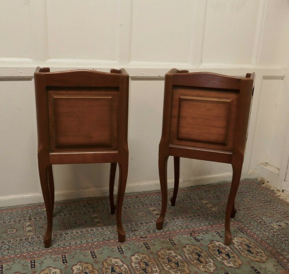 Pair Of French Cherry Wood Bedside Cabinets Or Cupboards photo 930.0