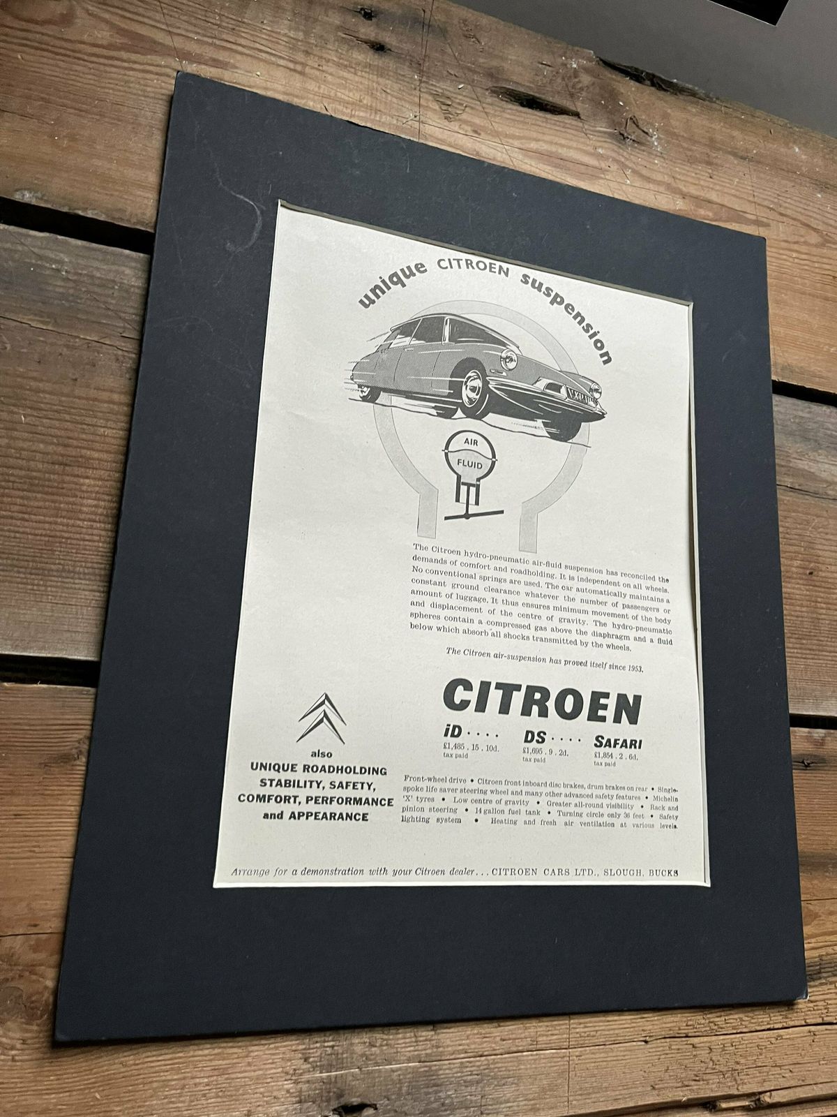 Citroen Id 19 Vintage Autosport Print 1961 photo for sale
