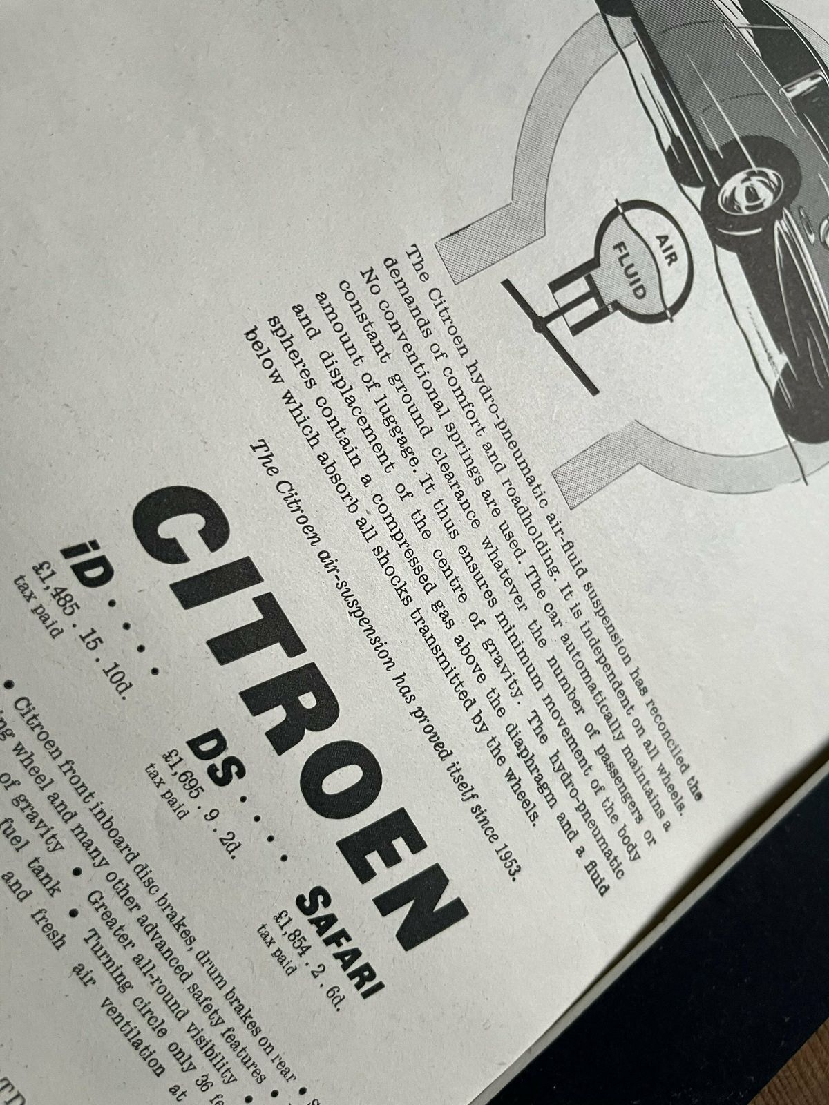 Citroen Id 19 Vintage Autosport Print 1961 photo 56.0